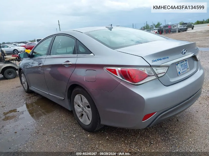 2015 Hyundai Sonata Hybrid VIN: KMHEC4A43FA134599 Lot: 40240267