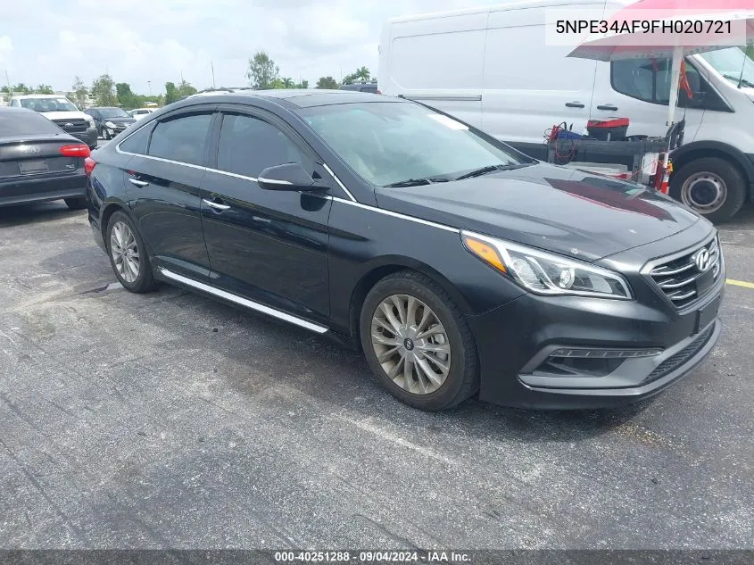 2015 Hyundai Sonata Limited VIN: 5NPE34AF9FH020721 Lot: 40251288