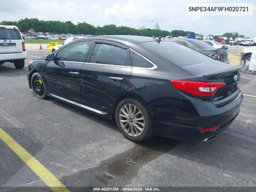 5NPE34AF9FH020721 2015 Hyundai Sonata Limited