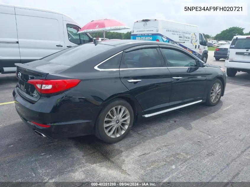 5NPE34AF9FH020721 2015 Hyundai Sonata Limited