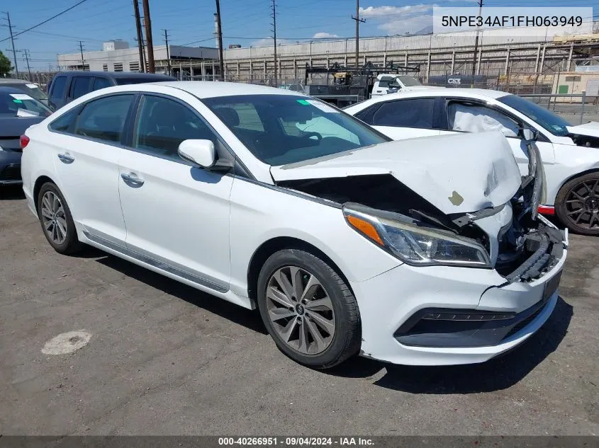 2015 Hyundai Sonata Sport/Limited VIN: 5NPE34AF1FH063949 Lot: 40266951