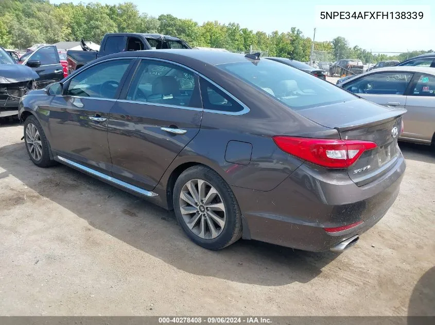 5NPE34AFXFH138339 2015 Hyundai Sonata Sport