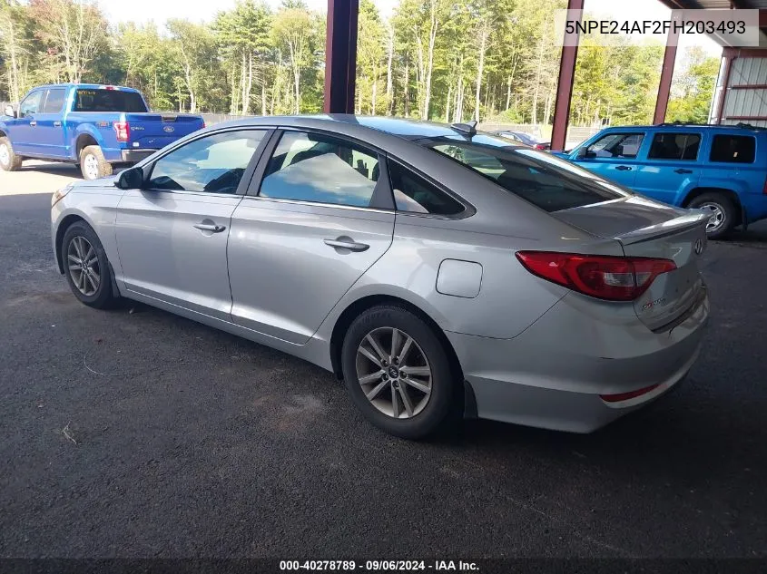 2015 Hyundai Sonata Se VIN: 5NPE24AF2FH203493 Lot: 40278789