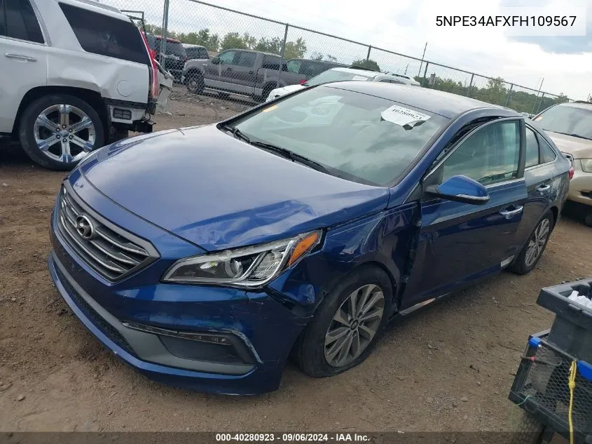 2015 Hyundai Sonata Sport VIN: 5NPE34AFXFH109567 Lot: 40280923