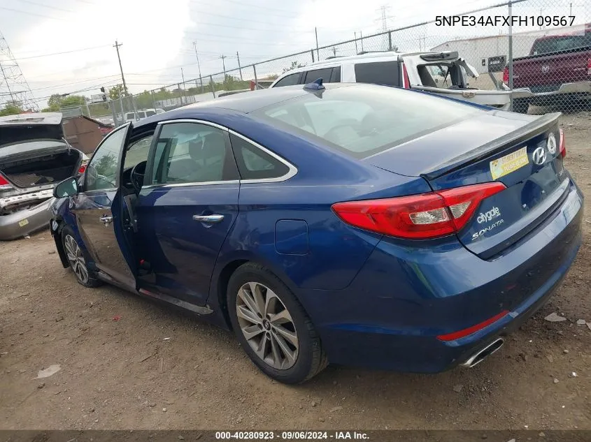 2015 Hyundai Sonata Sport VIN: 5NPE34AFXFH109567 Lot: 40280923