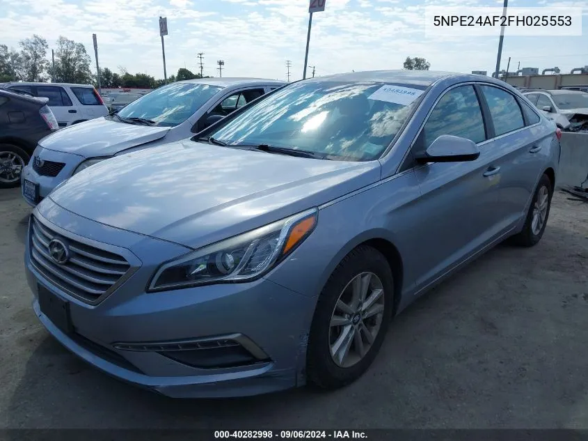 2015 Hyundai Sonata Se VIN: 5NPE24AF2FH025553 Lot: 40282998