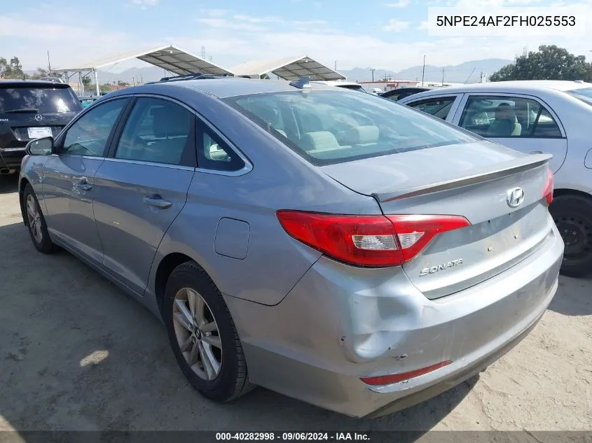 2015 Hyundai Sonata Se VIN: 5NPE24AF2FH025553 Lot: 40282998