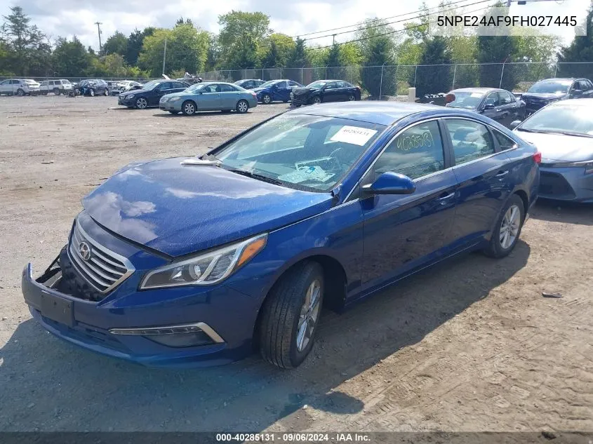 2015 Hyundai Sonata Se VIN: 5NPE24AF9FH027445 Lot: 40285131