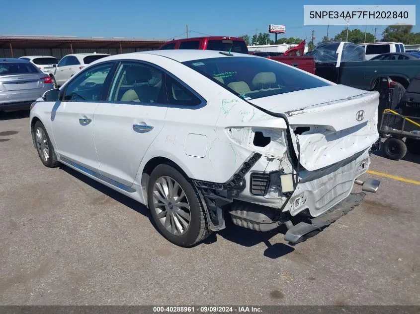 5NPE34AF7FH202840 2015 Hyundai Sonata Limited