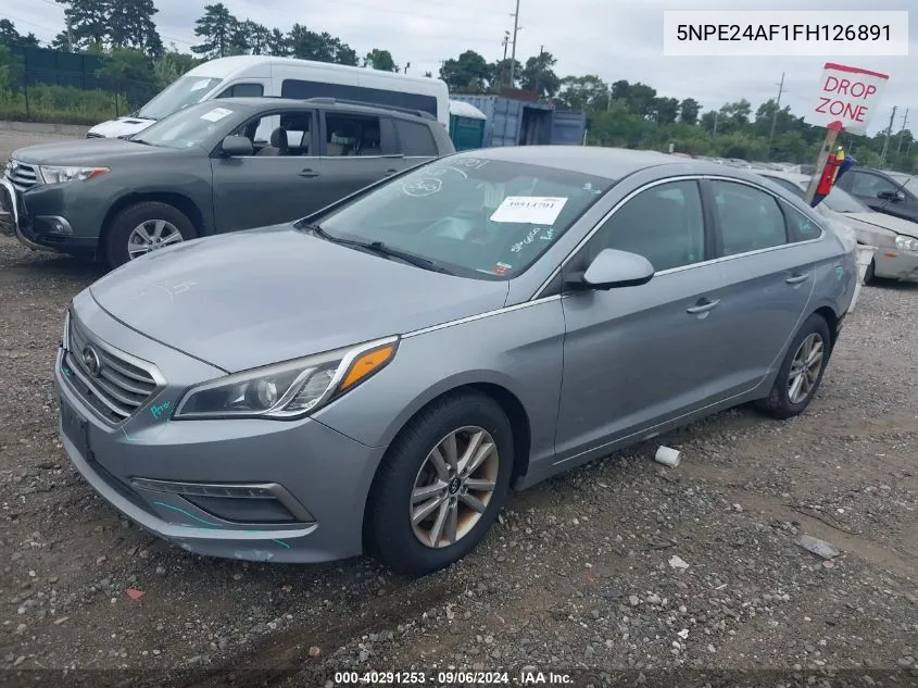 2015 Hyundai Sonata Se VIN: 5NPE24AF1FH126891 Lot: 40291253