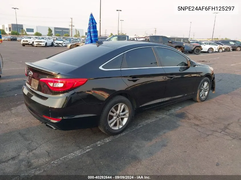 2015 Hyundai Sonata Se VIN: 5NPE24AF6FH125297 Lot: 40292644