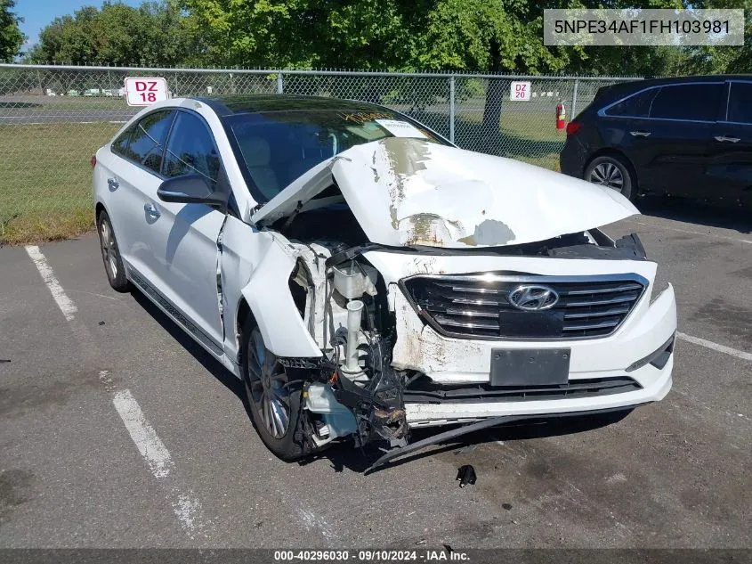 5NPE34AF1FH103981 2015 Hyundai Sonata Limited