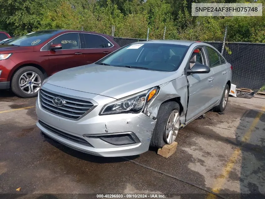 5NPE24AF3FH075748 2015 Hyundai Sonata Se