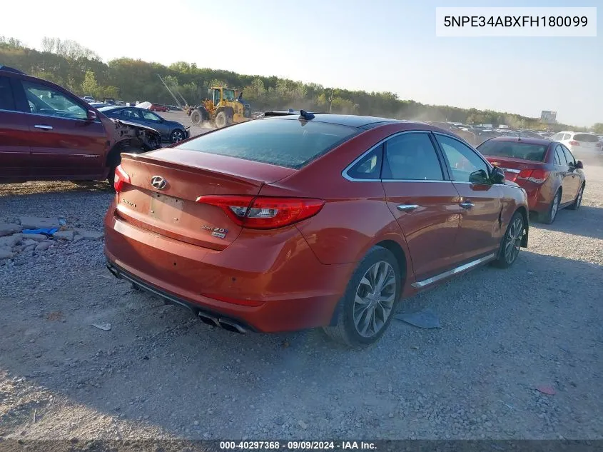 2015 Hyundai Sonata Limited 2.0T VIN: 5NPE34ABXFH180099 Lot: 40297368