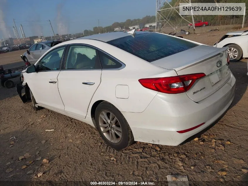 5NPE24AA0FH129639 2015 Hyundai Sonata Eco