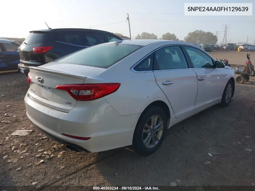 5NPE24AA0FH129639 2015 Hyundai Sonata Eco