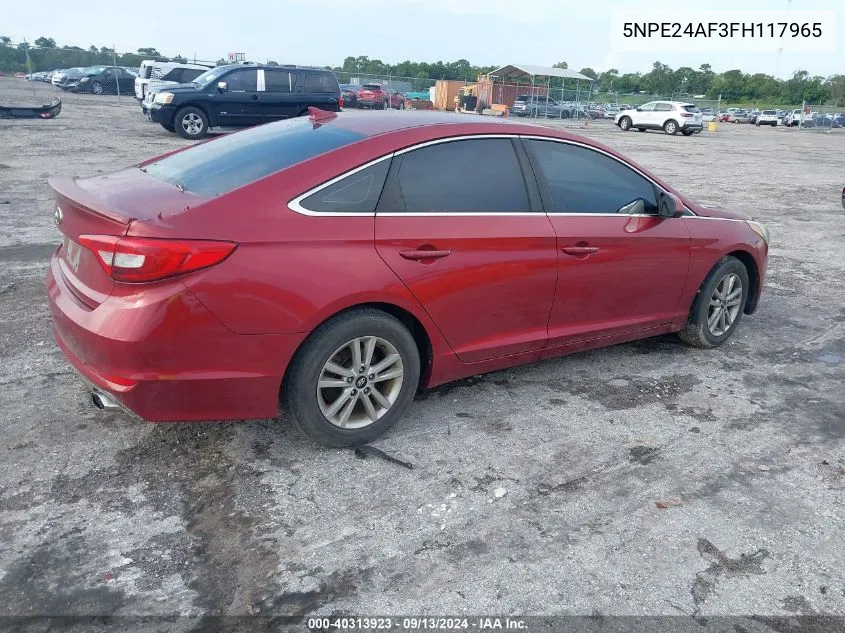 5NPE24AF3FH117965 2015 Hyundai Sonata Se