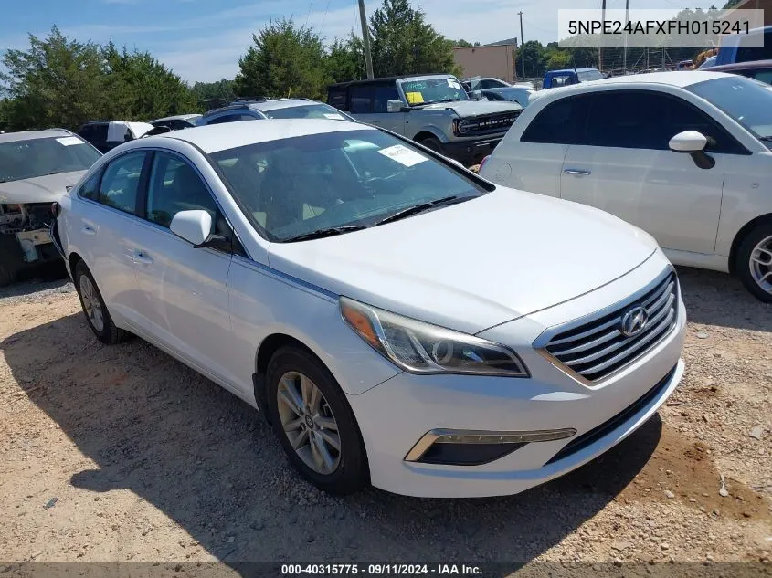 2015 Hyundai Sonata Se VIN: 5NPE24AFXFH015241 Lot: 40315775