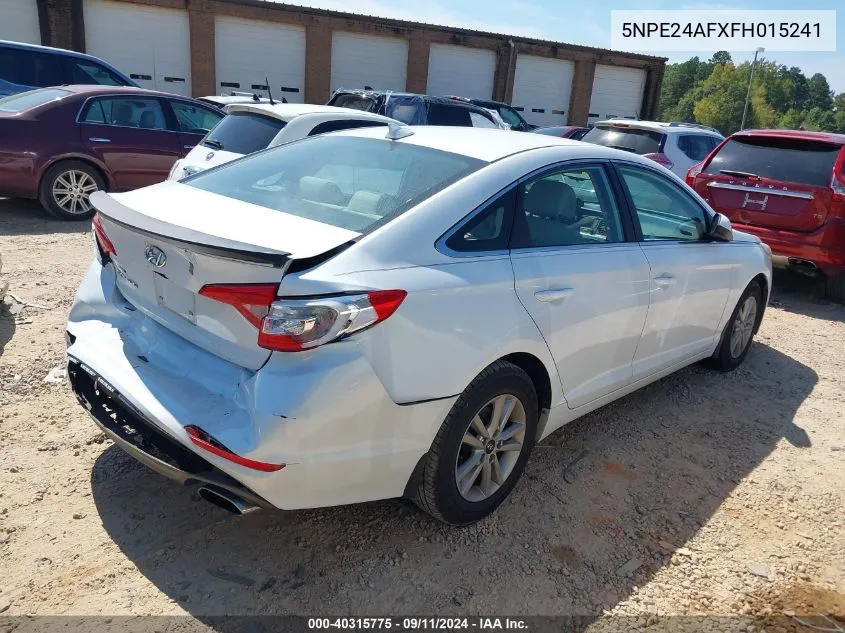 5NPE24AFXFH015241 2015 Hyundai Sonata Se