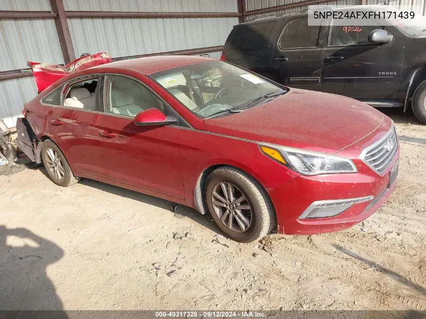 2015 Hyundai Sonata Se VIN: 5NPE24AFXFH171439 Lot: 40317328