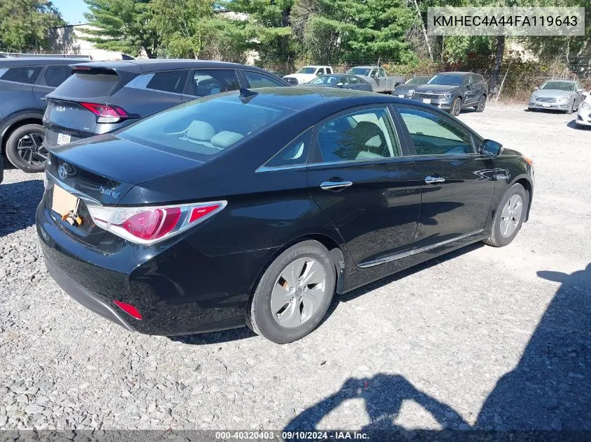 KMHEC4A44FA119643 2015 Hyundai Sonata Hybrid