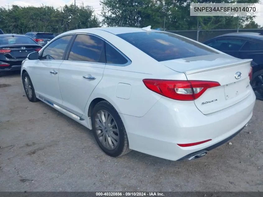 2015 Hyundai Sonata Limited VIN: 5NPE34AF8FH014070 Lot: 40320856