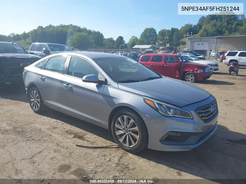 5NPE34AF5FH251244 2015 Hyundai Sonata Sport