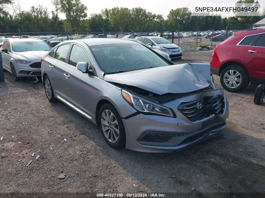 2015 Hyundai Sonata Sport/Limited VIN: 5NPE34AFXFH049497 Lot: 40327100