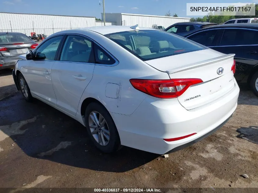 2015 Hyundai Sonata Se VIN: 5NPE24AF1FH017167 Lot: 40336837