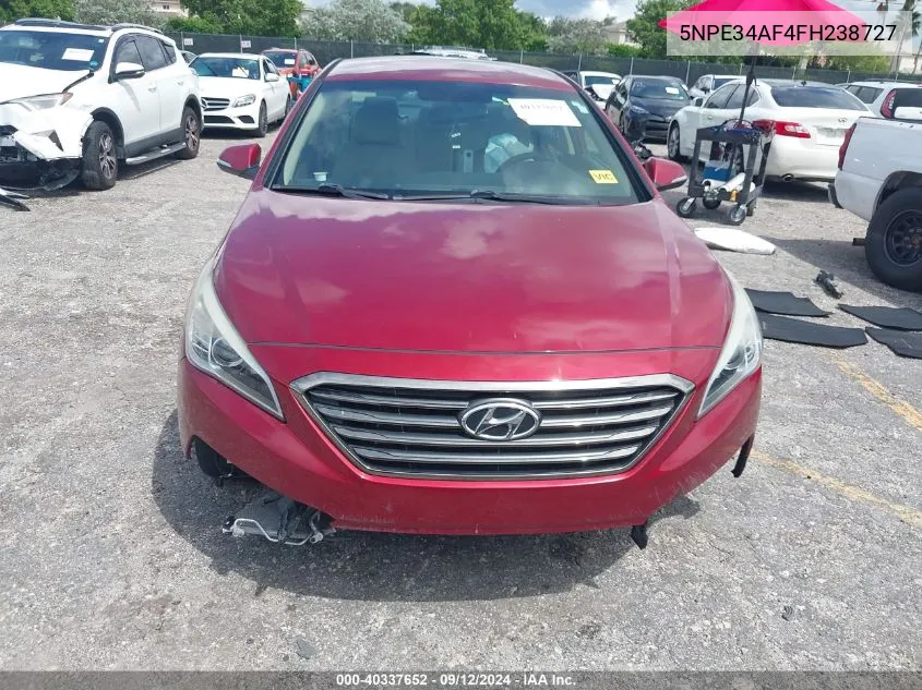 2015 Hyundai Sonata Limited VIN: 5NPE34AF4FH238727 Lot: 40337652