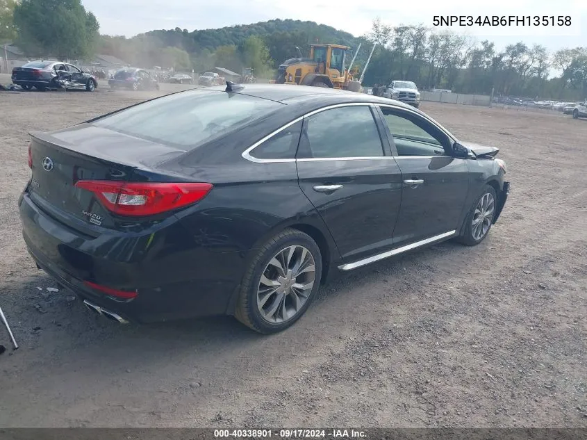 2015 Hyundai Sonata Sport/Limited VIN: 5NPE34AB6FH135158 Lot: 40338901