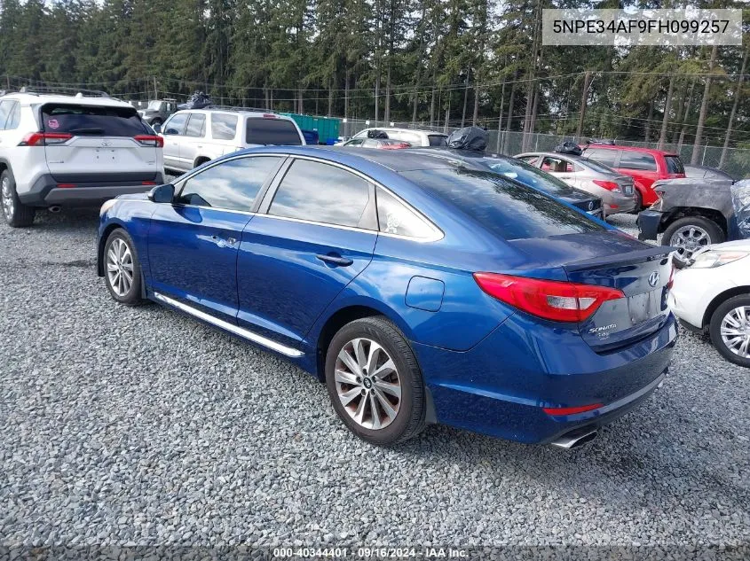 2015 Hyundai Sonata Sport VIN: 5NPE34AF9FH099257 Lot: 40344401