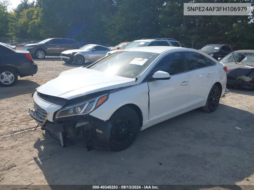 5NPE24AF3FH106979 2015 Hyundai Sonata Se