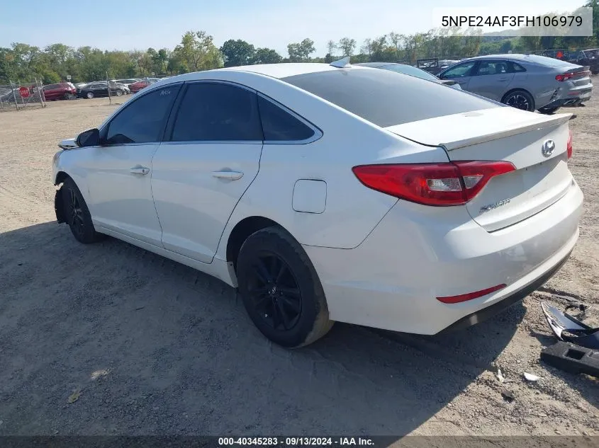 5NPE24AF3FH106979 2015 Hyundai Sonata Se