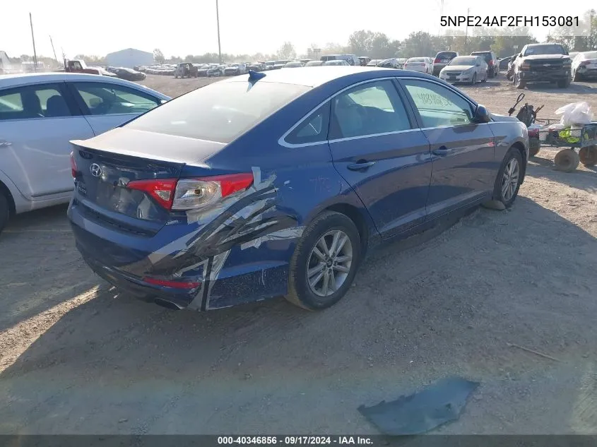 5NPE24AF2FH153081 2015 Hyundai Sonata Se