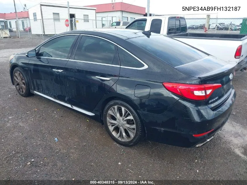 2015 Hyundai Sonata Limited 2.0T VIN: 5NPE34AB9FH132187 Lot: 40348315