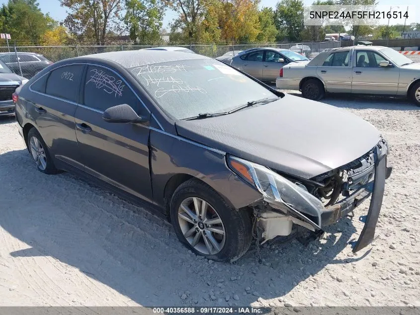 2015 Hyundai Sonata Se VIN: 5NPE24AF5FH216514 Lot: 40356588