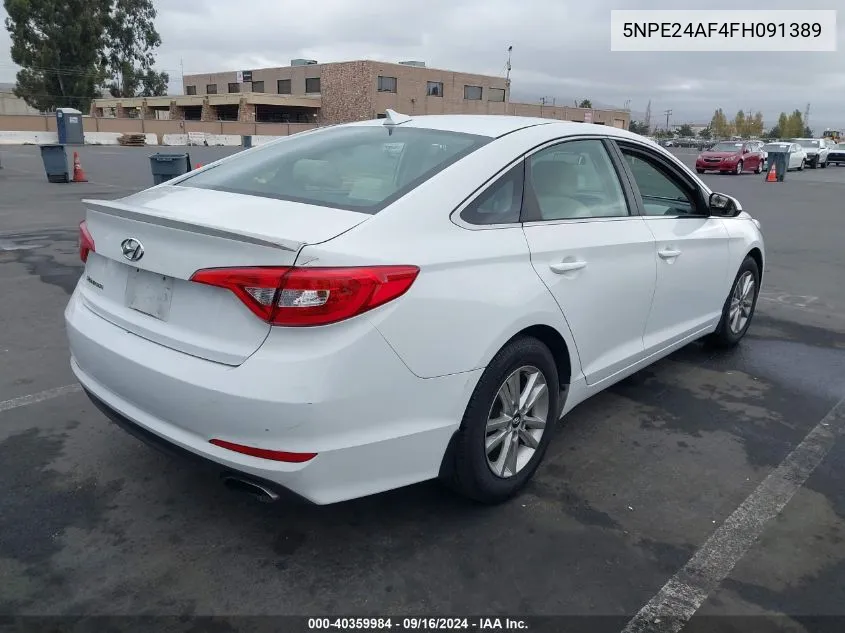 2015 Hyundai Sonata Se VIN: 5NPE24AF4FH091389 Lot: 40359984