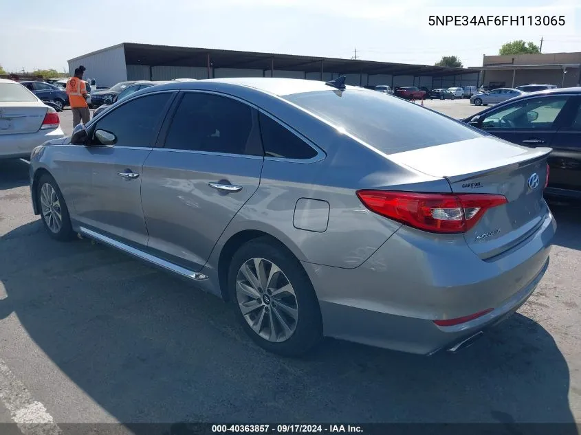 2015 Hyundai Sonata Sport VIN: 5NPE34AF6FH113065 Lot: 40363857