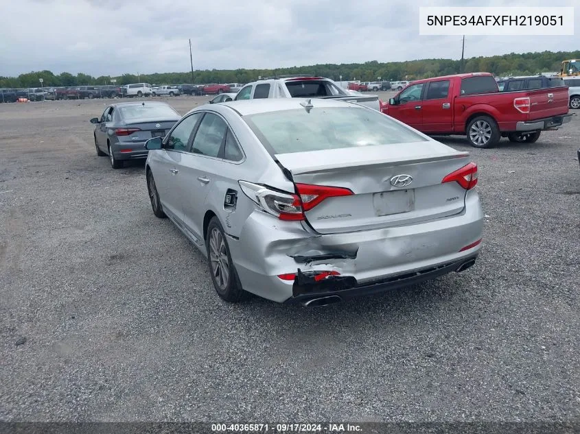 5NPE34AFXFH219051 2015 Hyundai Sonata Sport