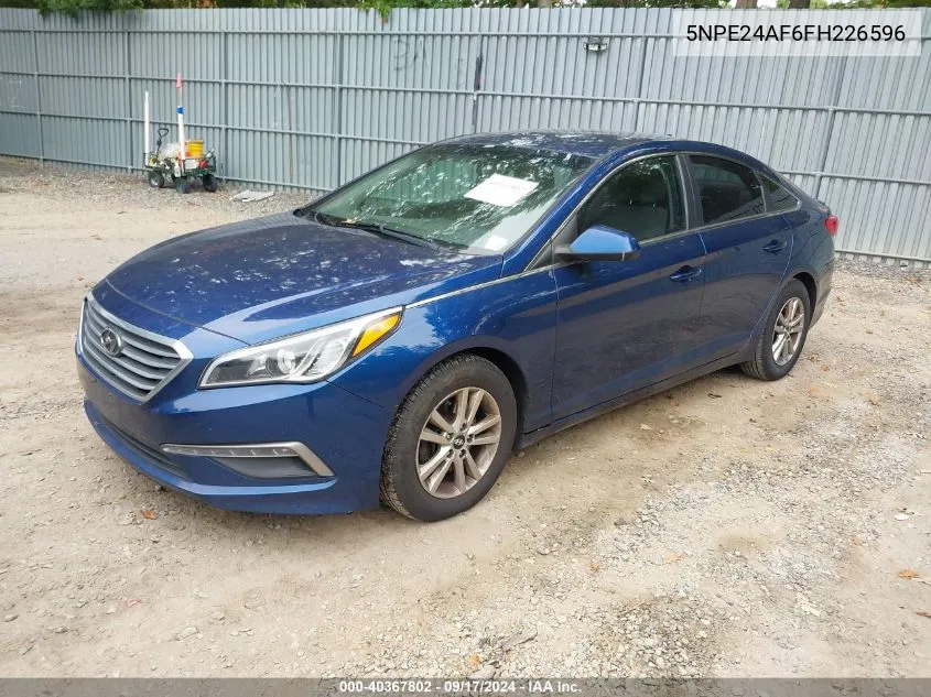 2015 Hyundai Sonata Se VIN: 5NPE24AF6FH226596 Lot: 40367802