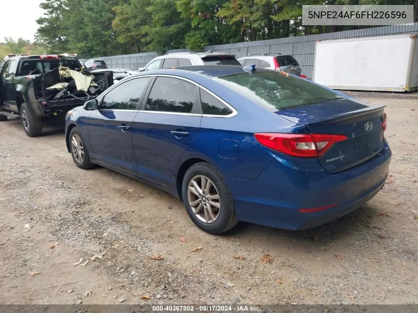 2015 Hyundai Sonata Se VIN: 5NPE24AF6FH226596 Lot: 40367802