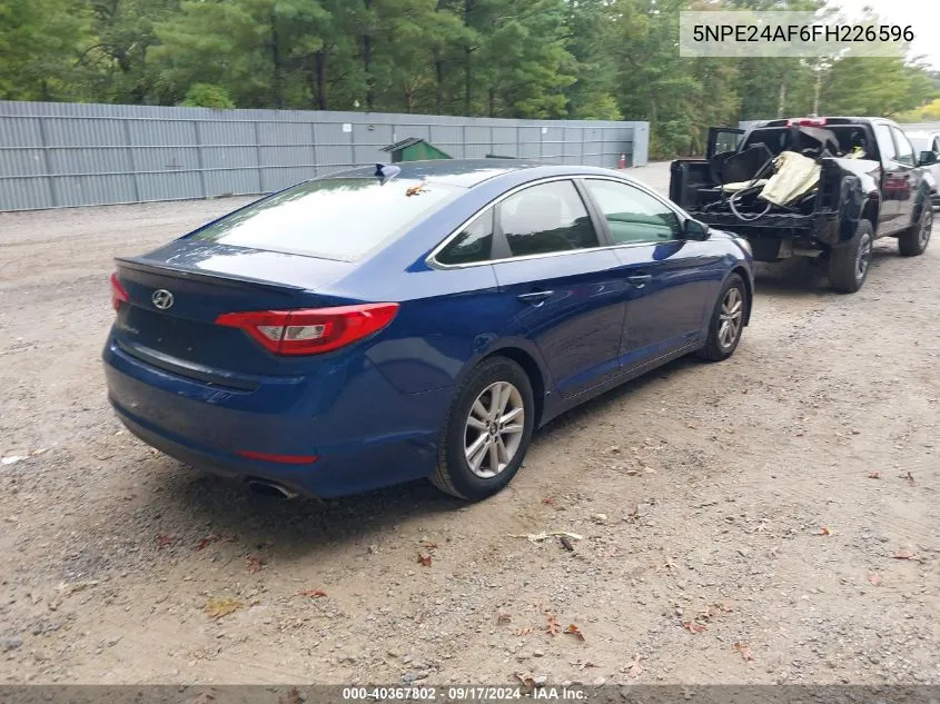 5NPE24AF6FH226596 2015 Hyundai Sonata Se