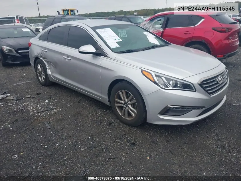 2015 Hyundai Sonata Eco VIN: 5NPE24AA9FH115545 Lot: 40379375