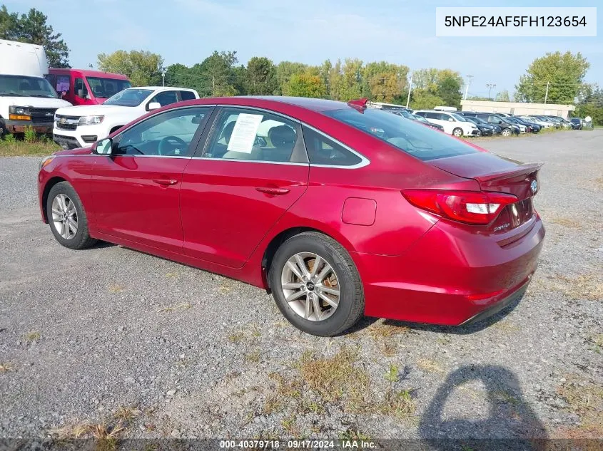 5NPE24AF5FH123654 2015 Hyundai Sonata Se