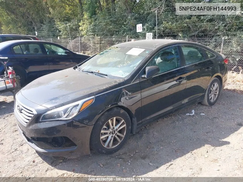 2015 Hyundai Sonata Se VIN: 5NPE24AF0FH144993 Lot: 40390708