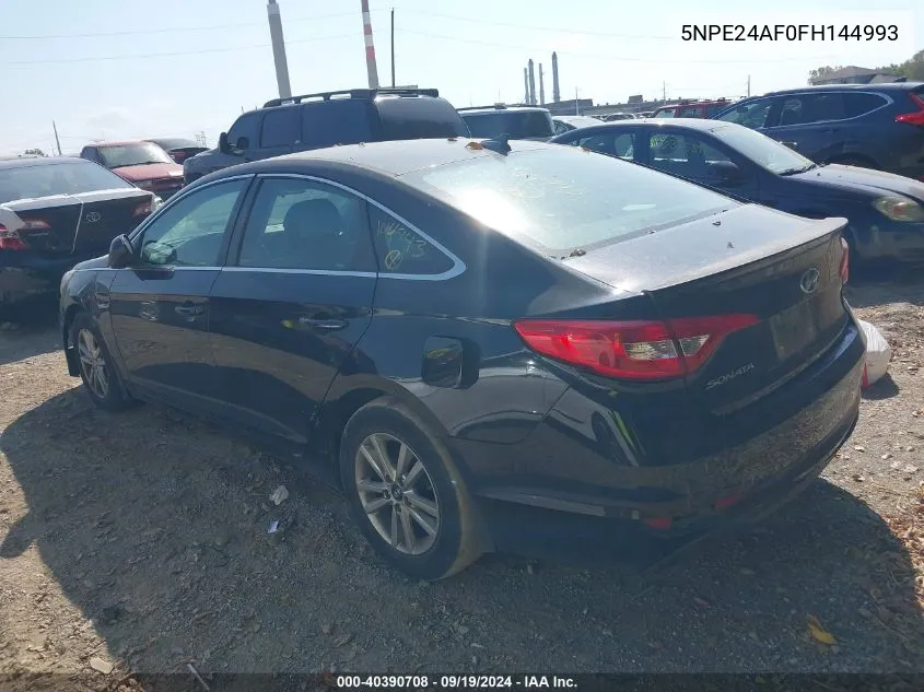 2015 Hyundai Sonata Se VIN: 5NPE24AF0FH144993 Lot: 40390708