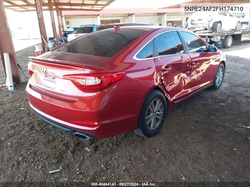 2015 Hyundai Sonata Se VIN: 5NPE24AF2FH174710 Lot: 40464143