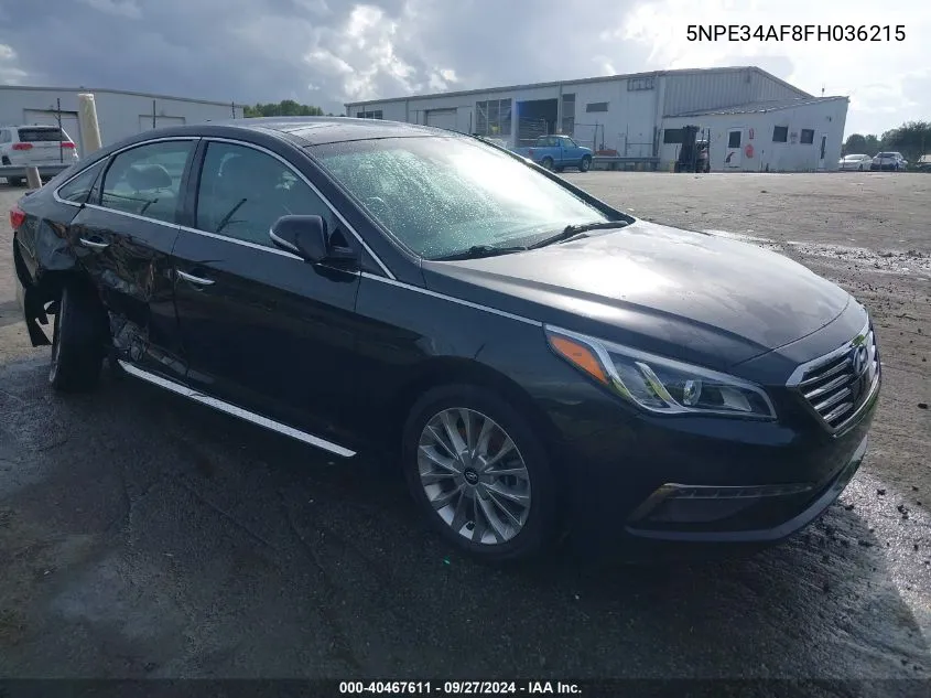 2015 Hyundai Sonata Limited VIN: 5NPE34AF8FH036215 Lot: 40467611