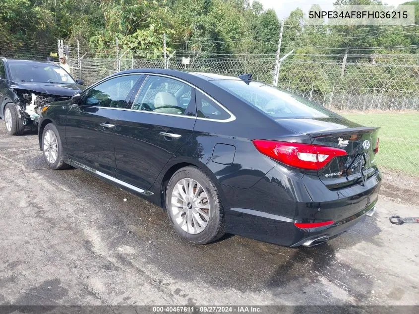 2015 Hyundai Sonata Limited VIN: 5NPE34AF8FH036215 Lot: 40467611